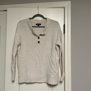 Womens American Eagle cream oversize chunky knit sweater *S*